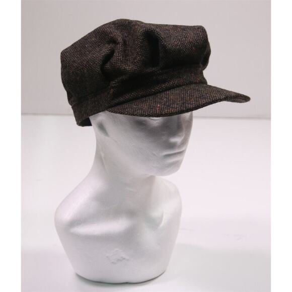 Lis Blanc Made to by Fukano Tokyo Brown Donegal Tweed Newsboy Cap Men's Small - Picture 1 of 5